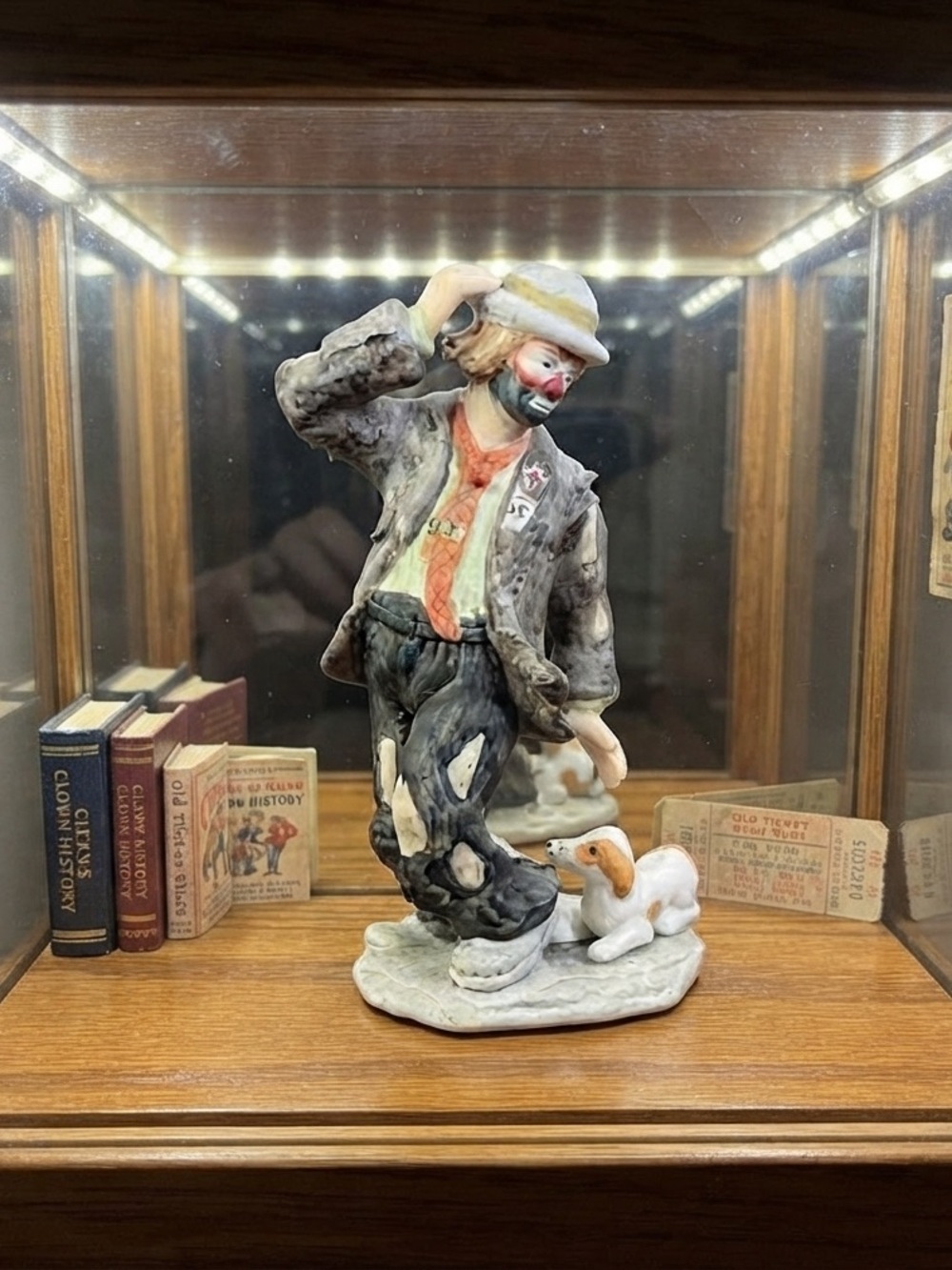 Flambro Emmett Kelly Jr. Miniatures Collection Hobo Clown/ Puppy Dog Figurine